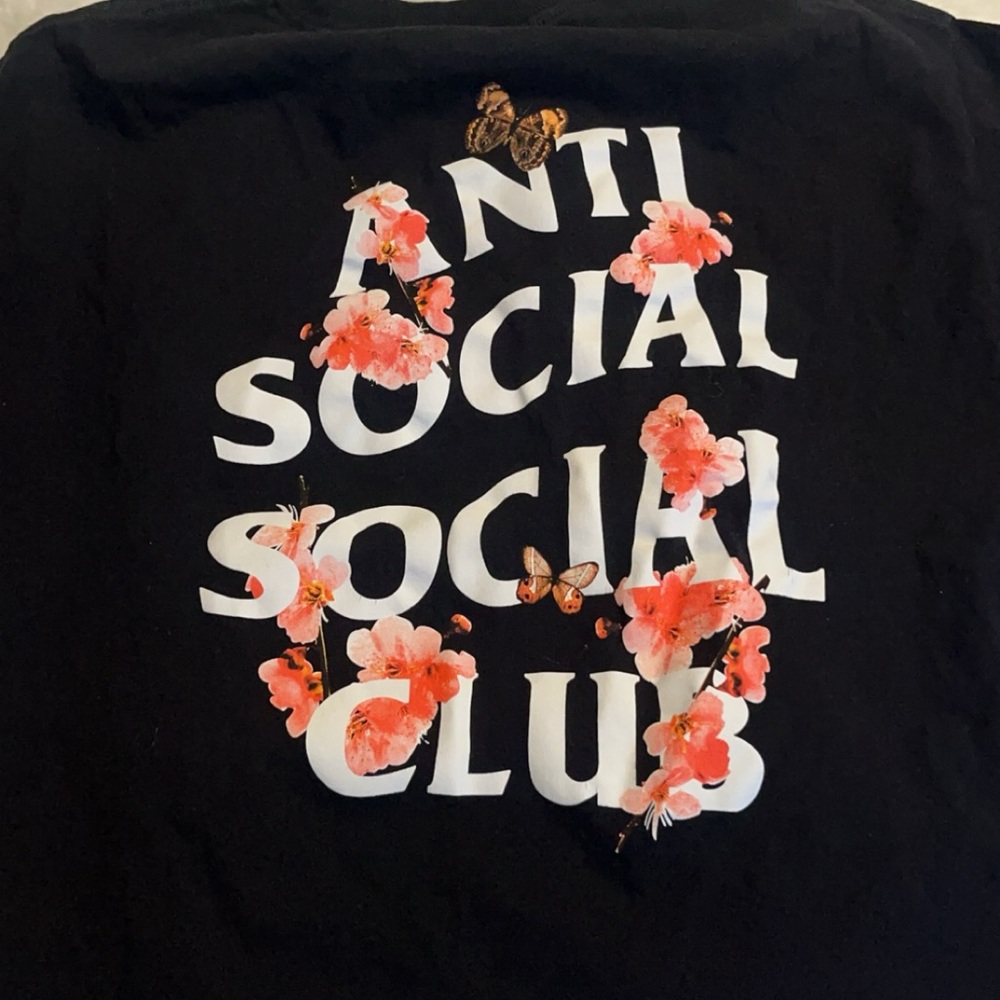 anti social social club cropped black t shirt
